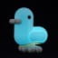 Canar Duck & Heart Soft Pastel Blue LED Mood Light