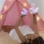 Dhink Medium Pastel Candy Pink Bunny With Fluffy Faux Fur Pom Tail Colour Changing LED Night Light
