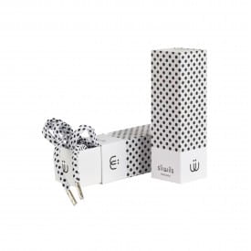 Sliwilis | Lindy Polka White Shoelaces | 120cm