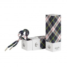 Sliwilis | Genuine Green & Navy Tartan Shoelaces | 140cm