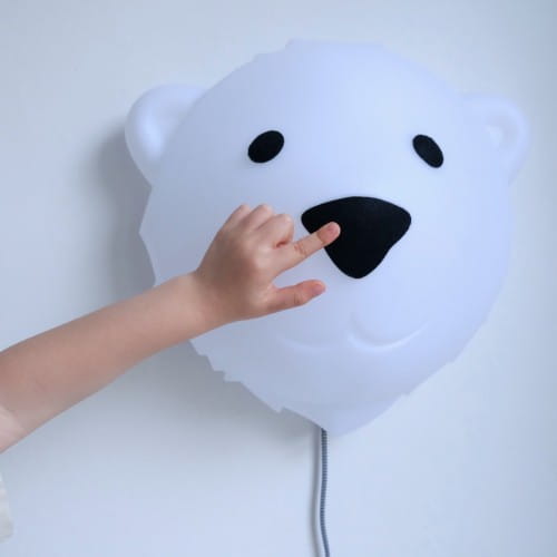 Flow Amsterdam | Bjorn Polar Bear Head Wall Light | Large