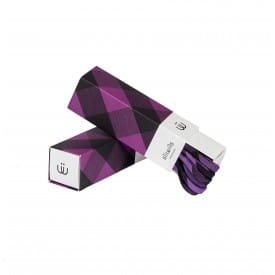 Sliwils | Fabric Shoelaces | Genuine Purple & Black Tartan | 120cm