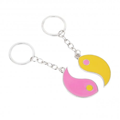 Helio Ferretti | Set of 2 Keyrings | Ying Yang | Yellow & Lilac