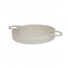 Helio Ferretti | Luxe Collection Large Circular Tray | Beige | 42cm