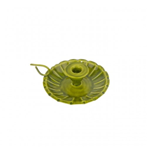 Helio Ferretti | Candle Holder | Green Leaf | 18cm