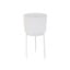 Helio Ferretti | Planter with Metal Stand | White