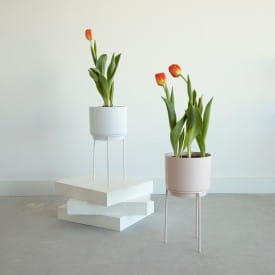 Helio Ferretti | Planter with Metal Stand | Soft Pink