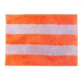 Helio Ferretti | Bath Mat | Orange & Lilac Stripe