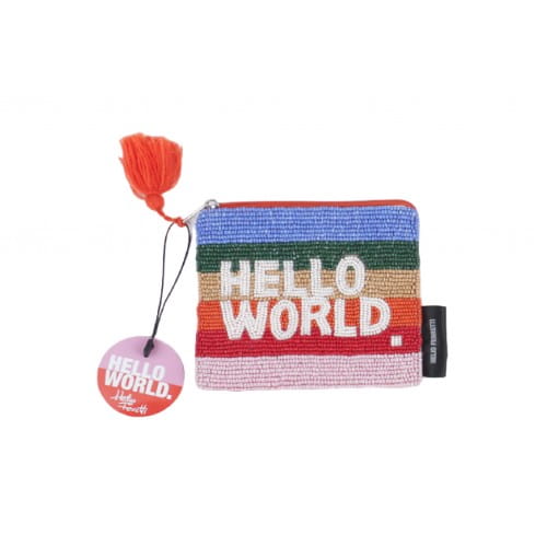 Helio Ferretti | Bright Sentiment Pouch With Tassel | Hello World