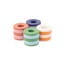 Helio Ferretti | Ceramic Candle Holders | Multi Striped | Set of 4