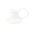 Helio Ferretti | Ceramic Candle Holder | White Hoop