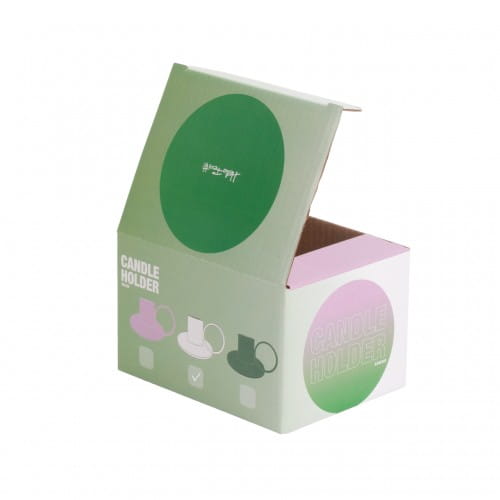 Helio Ferretti | Ceramic Candle Holder | White Hoop