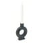 Helio Ferretti | Ceramic Candle Holder | Black Oval