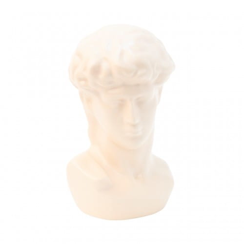 Helio Ferretti | Michelangelo's David Bust Statue | Angel White