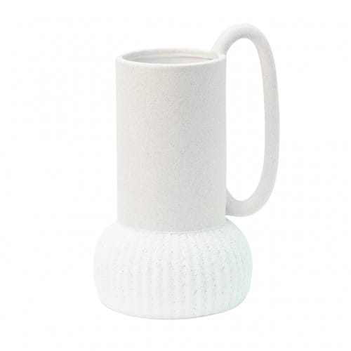 Helio Ferretti | Ceramic Vase | Handled | White