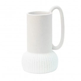 Helio Ferretti | Ceramic Vase | Handled | White