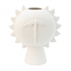 Helio Ferretti | Ceramic Vase | Face | White