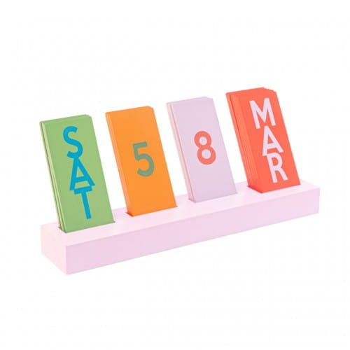 Helio Ferretti | Wooden Desk Calendar | Pastel Rainbow