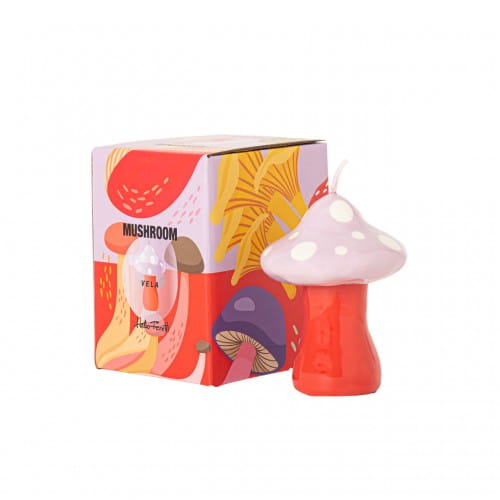 Small Pink Mushroom Candle 9oz - francesca's