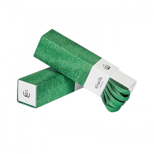 Sliwils | Fabric Shoelaces | Manhattan Metallic Green |120cm