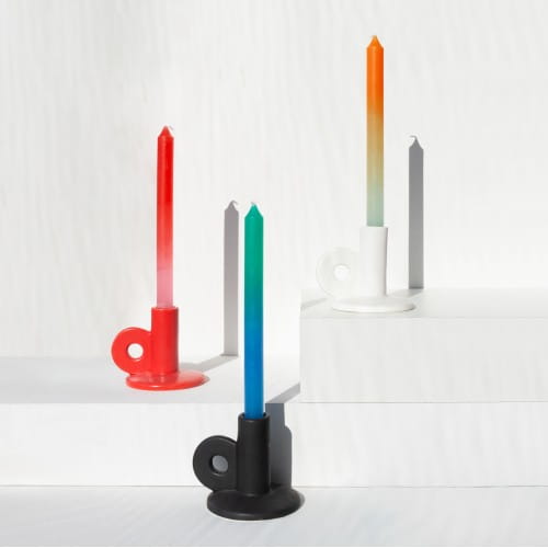 Helio Ferretti | Ceramic Candle Holder | White