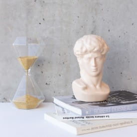 Helio Ferretti | Michelangelo's David Bust Statue | Angel White