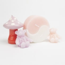 Helio Ferretti | Mushroom Candle | Pink & Red | Small