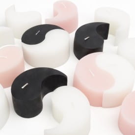 Helio Ferretti | Ying & Yang Candles | Pink & White | Set of 2