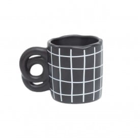 Helio Ferretti | Handmade Striped Mug | Black