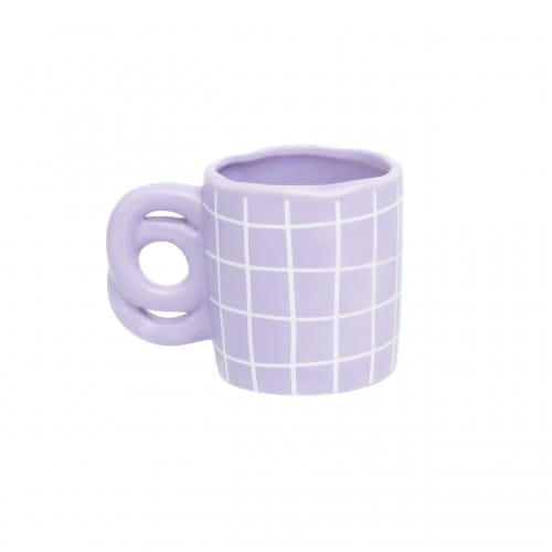 Helio Ferretti | Handmade Striped Mug | Lilac