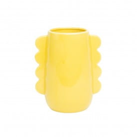 Helio Ferretti | Waves Large Vase | Yellow | 19cm