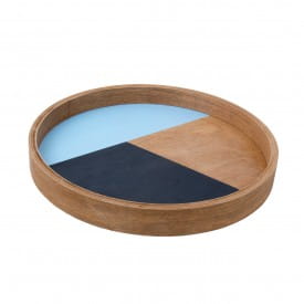 Helio Ferretti | Wooden Sofa Tray | Blue