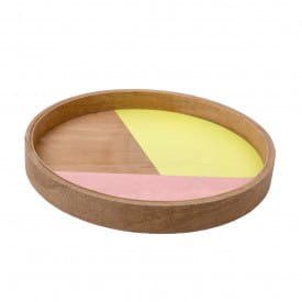 Helio Ferretti | Wooden Sofa Tray | Pink