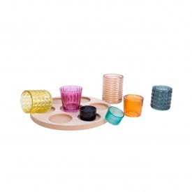 Helio Ferretti | Candle Holder Set & Tray | Round