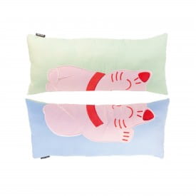 Helio Ferretti | Double Sided Cushion | Lucky Cat | Pink & Blue