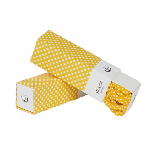 Sliwils | Fabric Shoelaces | Lindy Brightness Polka Yellow | 120cm