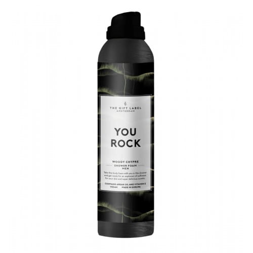 The Gift Label for Men | Shower Foam | You Rock | Woody Chypre | 200ml
