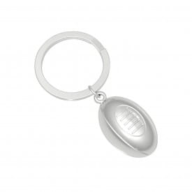 Metalmorphose | Silver Rugby Ball Keyring