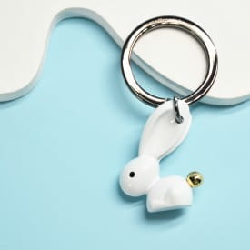 Metalmorphose | White Bunny Keyring