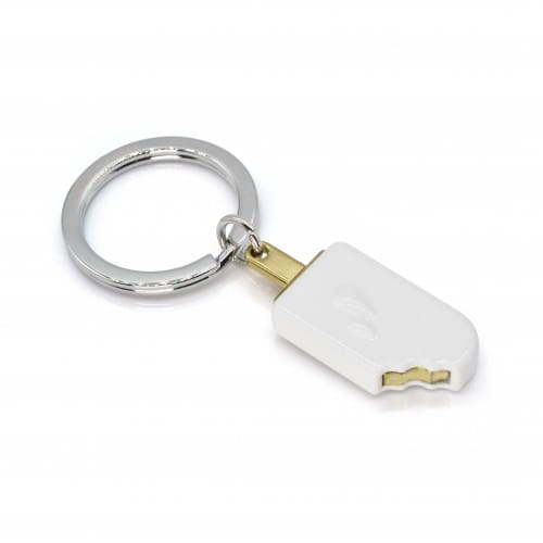 Metalmorphose | White & Gold Ice Lolly Keyring