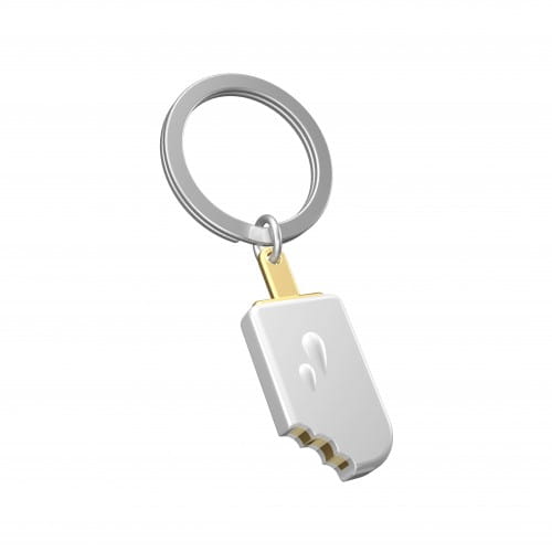 Metalmorphose | White & Gold Ice Lolly Keyring