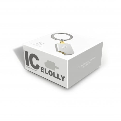 Metalmorphose | White & Gold Ice Lolly Keyring