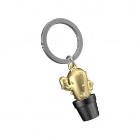 Metalmorphose | Gold Cactus Keyring