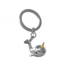 Metalmorphose | Silver & Gold Narwhal Keyring