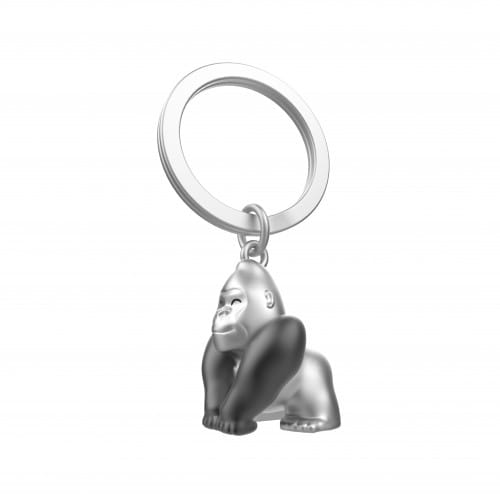 Metalmorphose | Matt Black & Chrome Gorilla Keyring