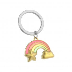 Metalmorphose | Pastel Rainbow with Cloud & Star Keyring