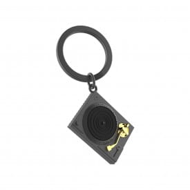 Metalmorphose | Grey & Gold Turntable Keyring