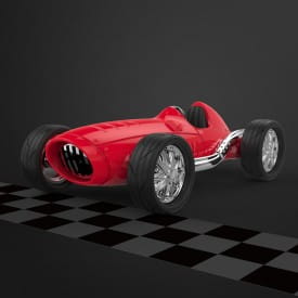 Metalmorphose | LUXE Red Vintage Racing Car Keyring