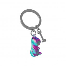 Metalmorphose | Oil Slick Dinosaur & Bone Keyring